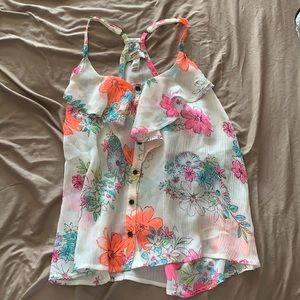 Arizona brand flowy floral print tank top